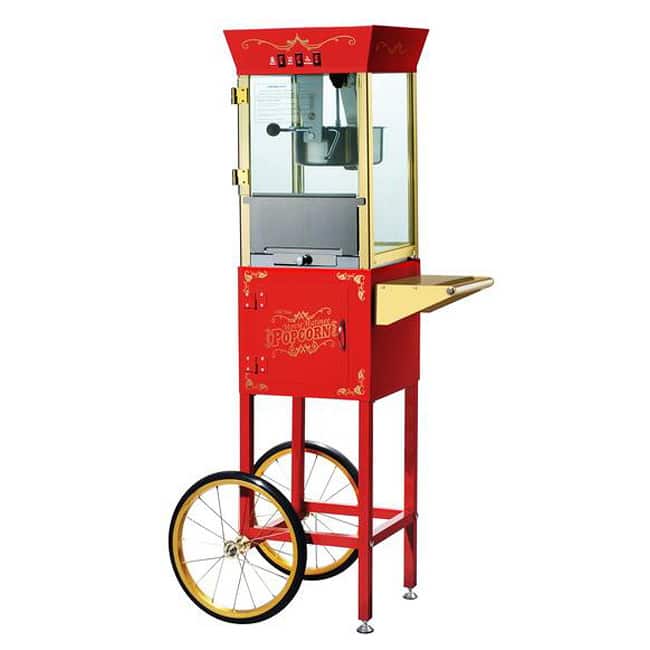 Red 6086 Matinee Movie 8-oz Antique Popcorn Machine and Cart