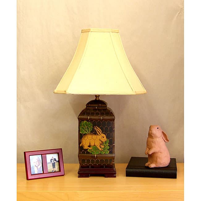 Porcelain Rabbit 1-light Table Lamp