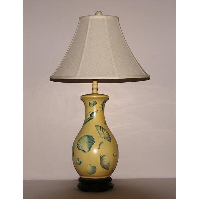 Indoor 1-light Blue Shell Table Lamp
