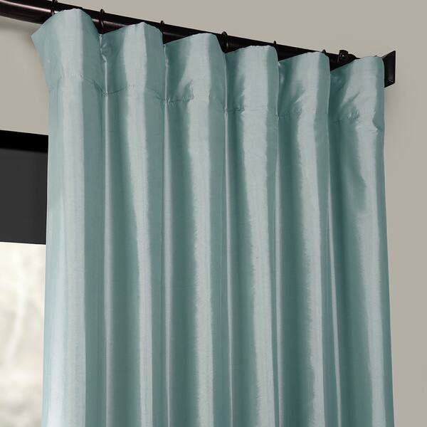 Shop Exclusive Fabrics Solid Faux Silk Taffeta Robin S Egg Curtain