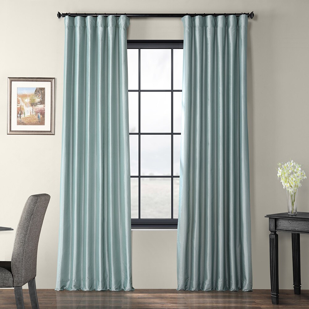 Buy Blue Faux Silk Curtains Drapes Online At Overstock Our