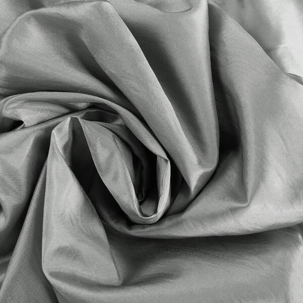 Shop Exclusive Fabrics Solid Faux Silk Taffeta Platinum Single
