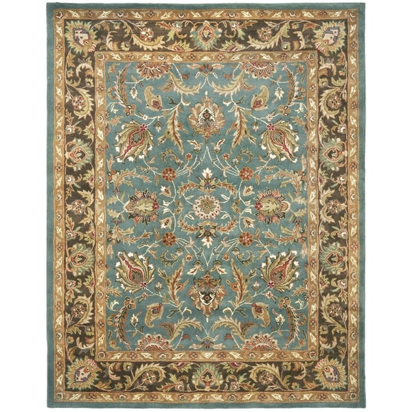 Safavieh Handmade Heritage Timeless Traditional Blue/ Brown Wool Rug - 9'6 x 13'6