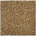 Safavieh Handmade Soho Roses Brown New Zealand Wool Rug (6' Square) - 6'