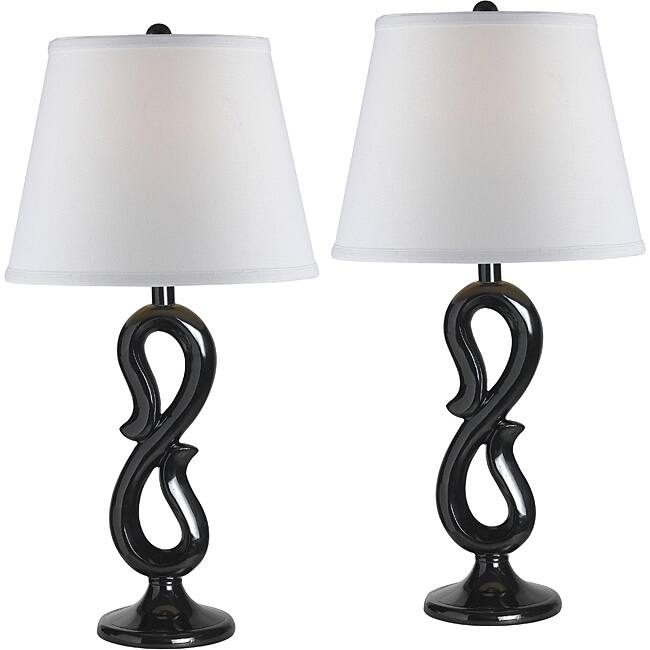 Wreathe 1-light Black Table Lamps (Set of 2)