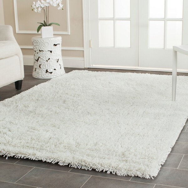 Shop Safavieh Classic Ultra Handmade White Shag Rug 6 X 9 On Sale