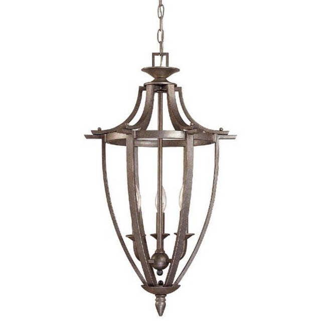 Coventry Pewter 3-light Cage Pendant