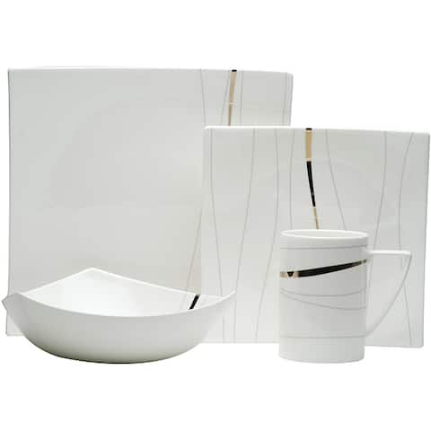 Odett Platinum 4pc Dinner Set