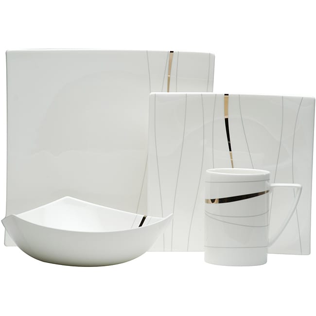 Odett Platinum 4pc Dinner Set