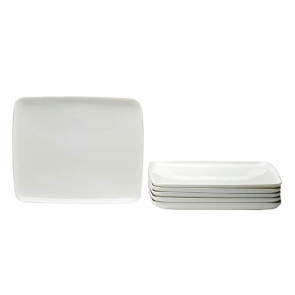 Every Time White Rectangular Plate Set (Set of 6)