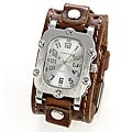 Nemesis Men's Brown Leather-strap Quartz Watch