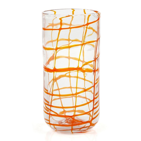Impulse Abstract Orange Highball Glasses (Set of 4) Impulse Tumblers