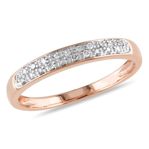 Miadora 10k Gold and 1/10ct TDW Diamond Band