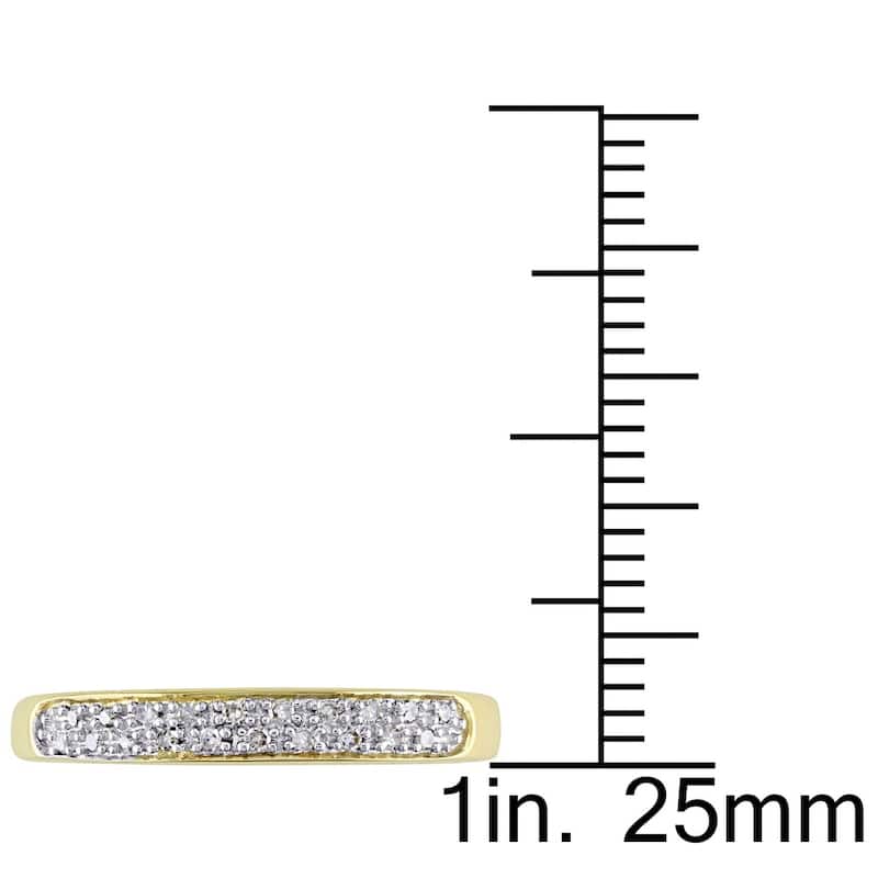 Miadora 10k Gold and 1/10ct TDW Diamond Band