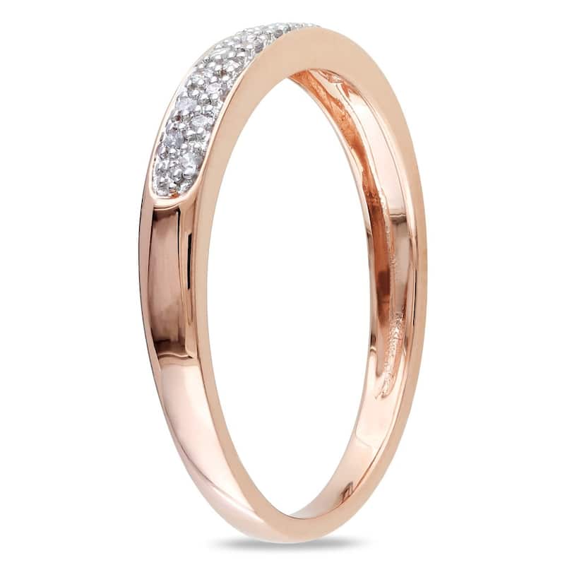 Miadora 10k Gold and 1/10ct TDW Diamond Band