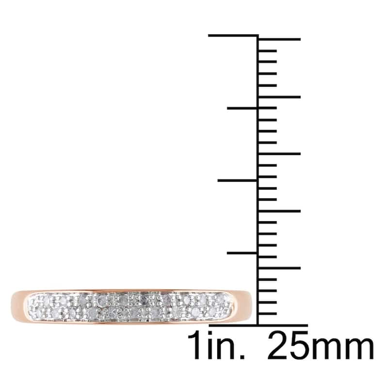 Miadora 10k Gold and 1/10ct TDW Diamond Band