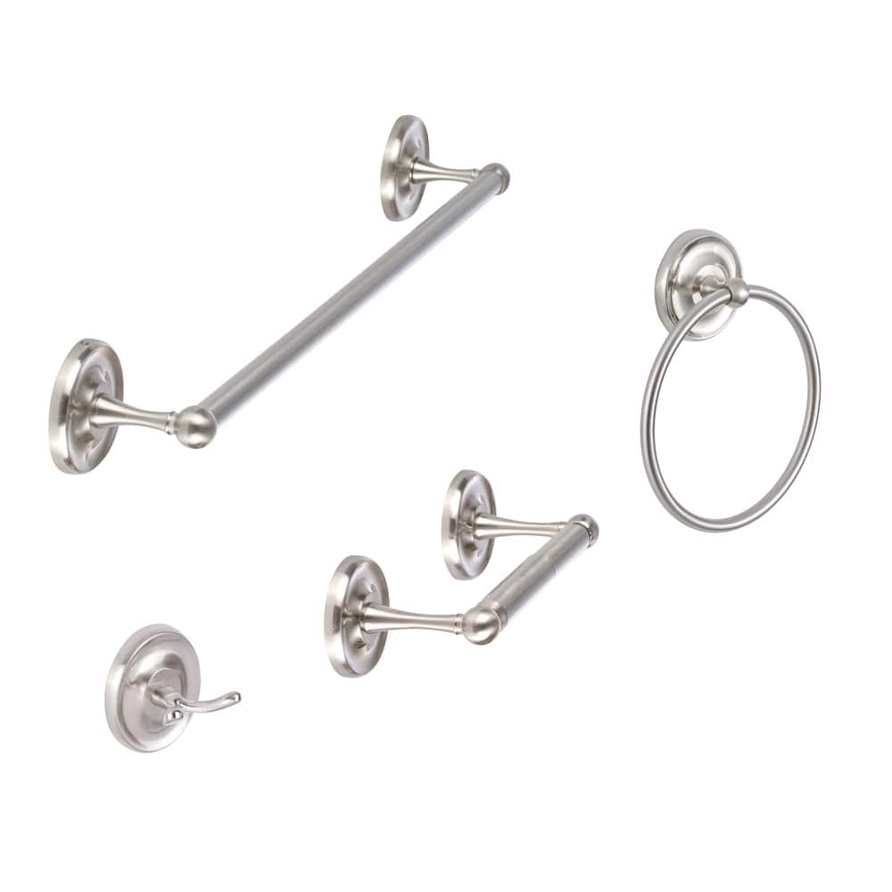 Sure-Loc Satin Nickel Pinedale 4-piece Bathroom Accessory Set