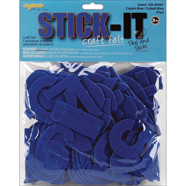 Stick It Felt Cobalt Numbers And Letters (case Of 80) (CobaltSize 2 inchCase of 80Imported 2 inchCase of 80Imported )