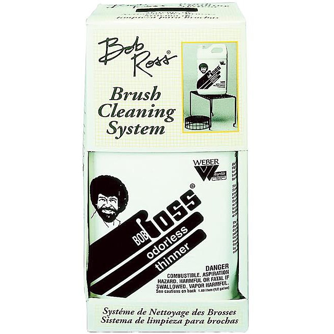 Bob Ross Odorless Three piece Plastic Art Brush Cleaning System