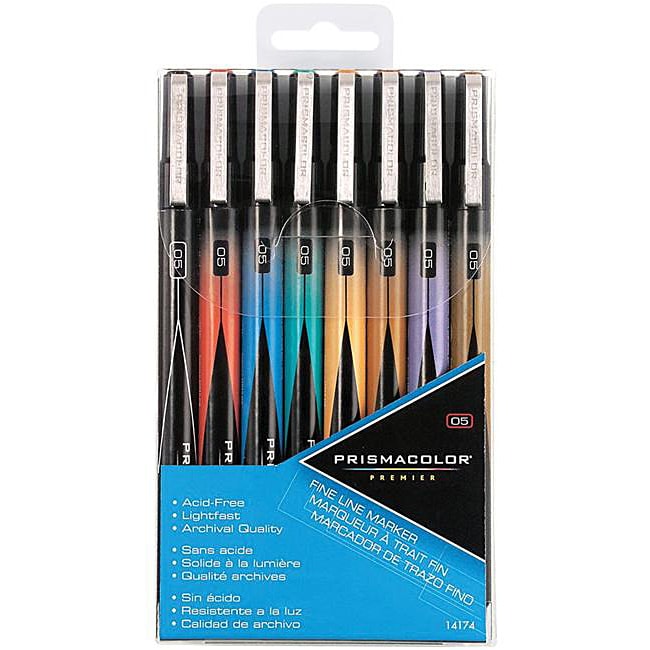 Prismacolor Fine Line Assorted Premier Marker Set (pack Of 8)