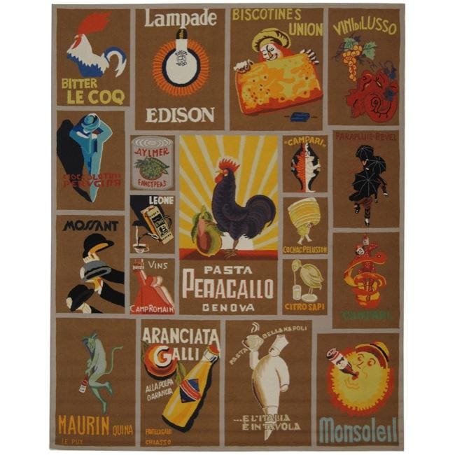 Safavieh Hand-hooked Vintage Poster Mocha Wool Rug - 8'9 X 11'9