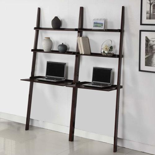 Cappuccino 2 piece Leaning Laptop Shelf