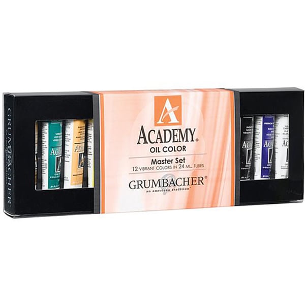 Shop Grumbacher Academy Master Oil Paint Set 24ml 12/Pkg Free