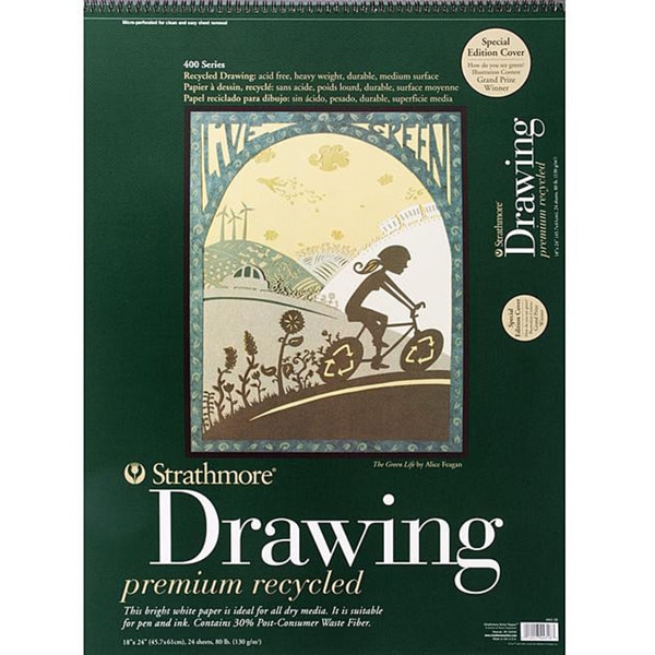 Strathmore 80pound Acidfree Medium Drawing Paper Pad (18 x 24