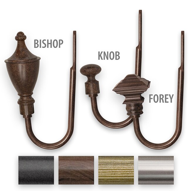 Pinnacle Bishop/ Knob/ Square Holdbacks (Set of 2) - 3/8