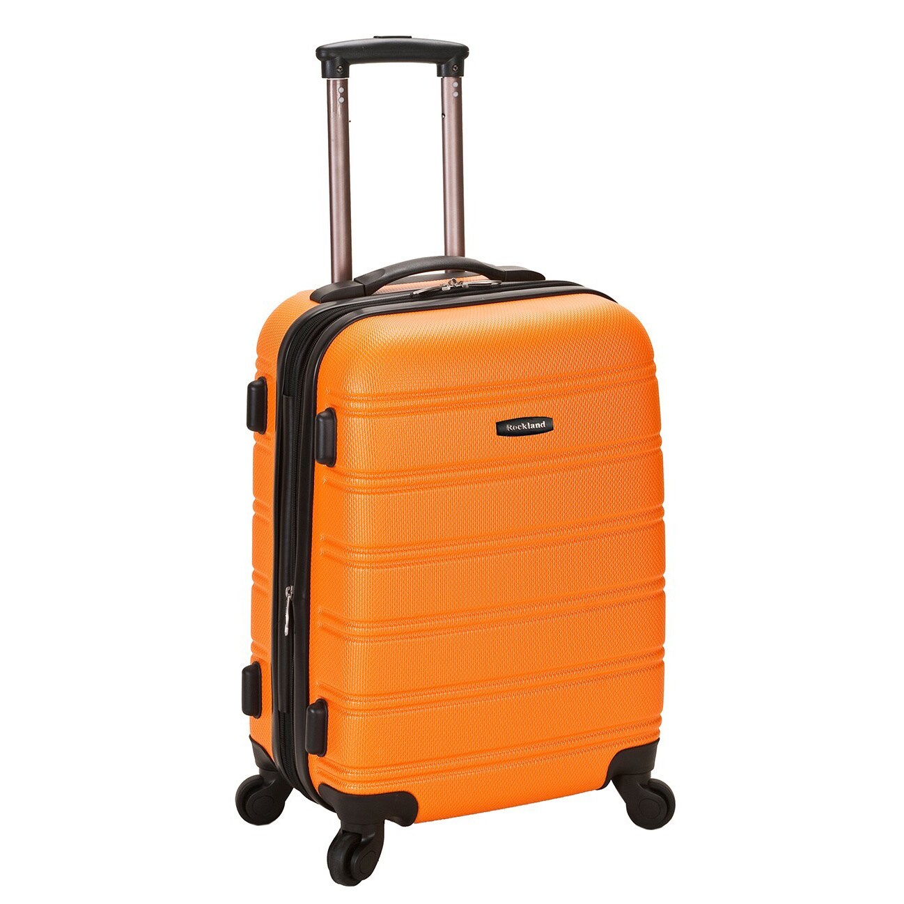 Shop Rockland Melbourne 20inch Carry On Spinner Upright Suitcase Free Shipping Today
