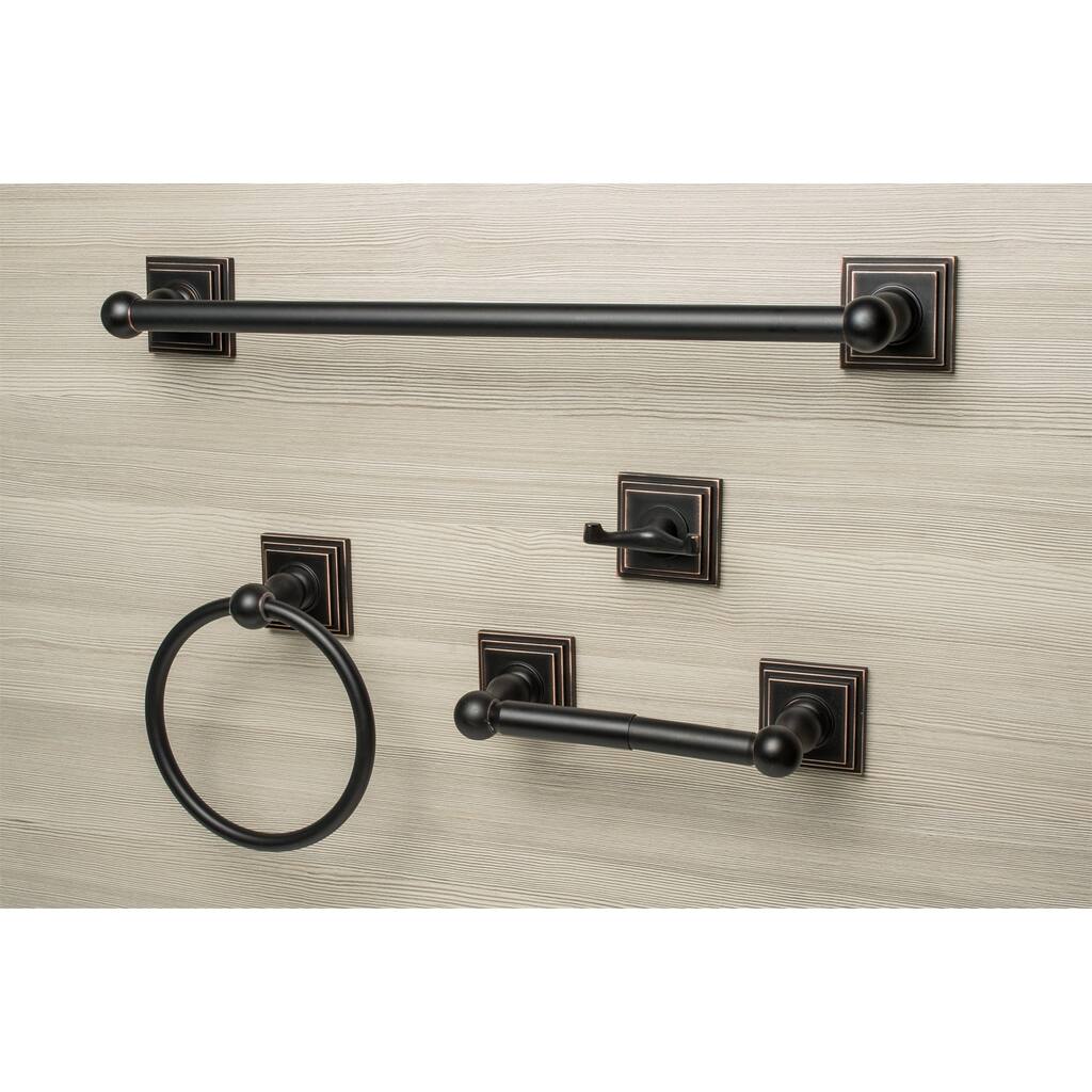 Sure-Loc Oil-Rubbed Bronze Pueblo 4-piece Bathroom Accessory Set