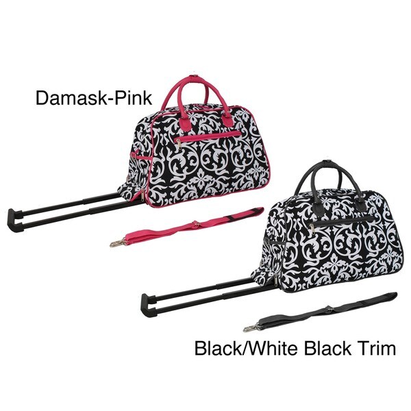 pink rolling duffle bag