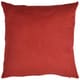 18-inch Red Microsuede Feather and Down Filled Throw Pillows (Set of ...