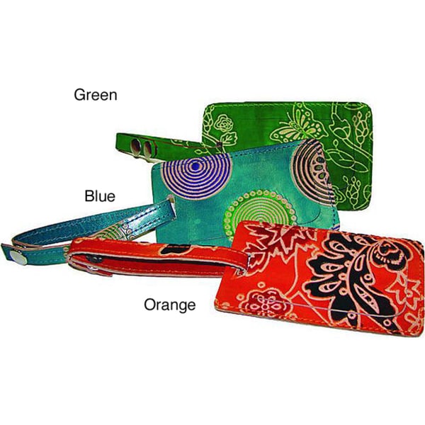Shop Handmade Set of 3 Leather Luggage Tags (India) Free Shipping On