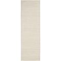 Hand-tufted Solid White Plush Painterly Wool Area Rug - 2'6 x 8'