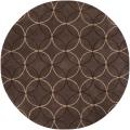 Hand-tufted Contemporary Brown Retro Chic Brown Geometric Abstract Area Rug - 8'