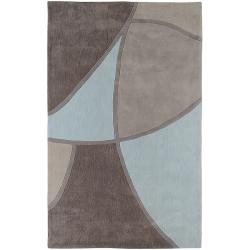 Hand tufted Contemporary Retro Chic Green Grey/Blue Abstract Rug (3'6 x 5'6) 3x5   4x6 Rugs