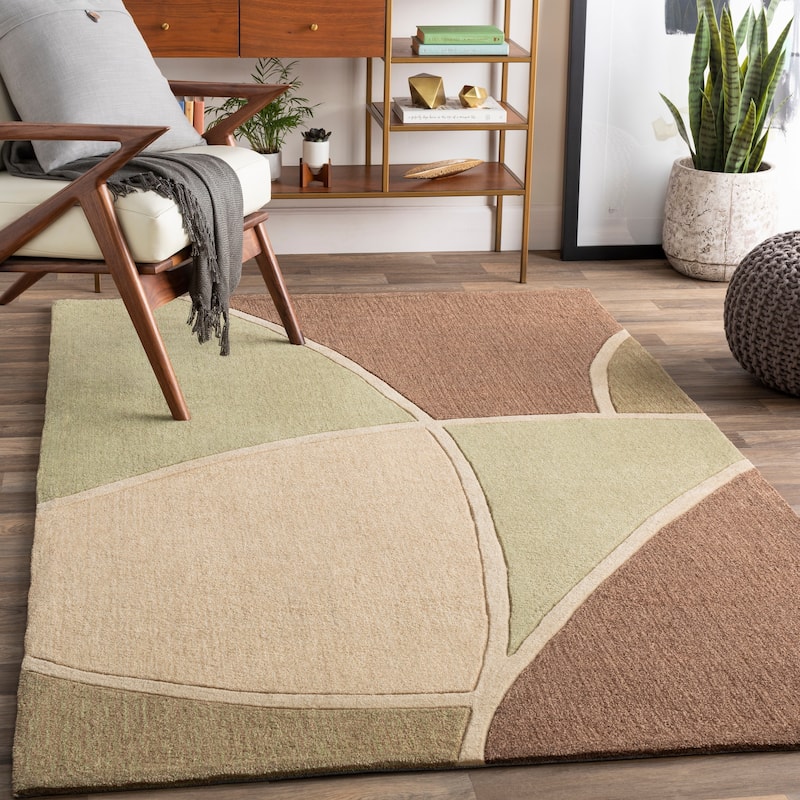 Porch & Den Gervais Hand Tufted Modern & Contemporary Abstract Area Rug