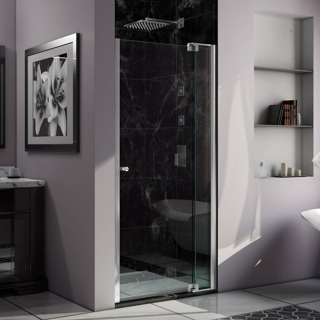 DreamLine Allure 36-37 in. W x 73 in. H Frameless Pivot Shower Door - 36" - 37" W