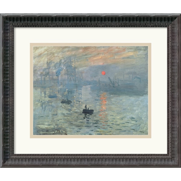 Claude Monet 'Impressions at Sunrise, 1873' Framed Art Print Prints