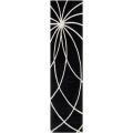 Hand-tufted Contemporary Black/White Mayflower Wool Abstract Area Rug - 3' x 12'