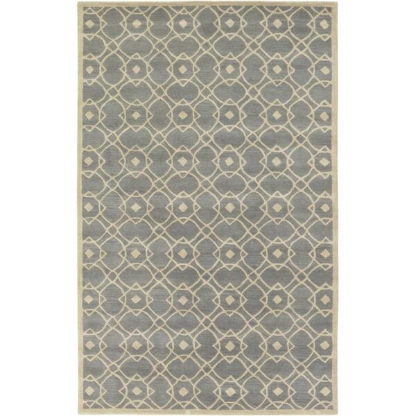 Hand-tufted Glamorous Grey Wool Area Rug - 8' x 11'