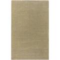 Hand-crafted Solid Pale Gold Casual Ridges Wool Area Rug - 9' x 13'
