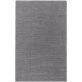 Hand-crafted Solid Grey Casual Ridges Wool Area Rug (6' x 9')
