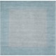 preview thumbnail 72 of 105, Hand Loomed Odessa Solid Bordered Tone-On-Tone Wool Area Rug 8' Square/Surplus - Sky - Square