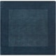 preview thumbnail 69 of 105, Hand Loomed Odessa Solid Bordered Tone-On-Tone Wool Area Rug 8' Square/Surplus - Navy - Square