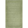 Hand-crafted Moss Green Tone-On-Tone Bordered Wool Area Rug - 9' x 13'