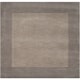 preview thumbnail 56 of 105, Hand Loomed Odessa Solid Bordered Tone-On-Tone Wool Area Rug 8' Square/Surplus - Grey - Square