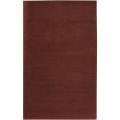 Hand-crafted Rust Red Solid Casual Ridges Wool Area Rug - 9' x 13'