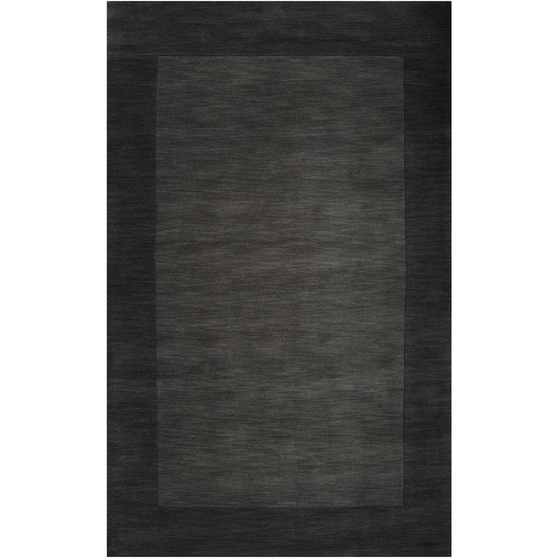 Artistic Weavers Harley Handmade Bordered Wool Area Rug - 5' x 8'/Surplus - Charcoal - Runner/Rectangle